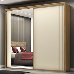 Guarda-roupa Imperium 2 Portas com Espelho Freijó