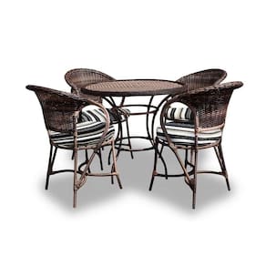 Conjunto De Mesa 4 Poltronas + 1 Mesa Preto