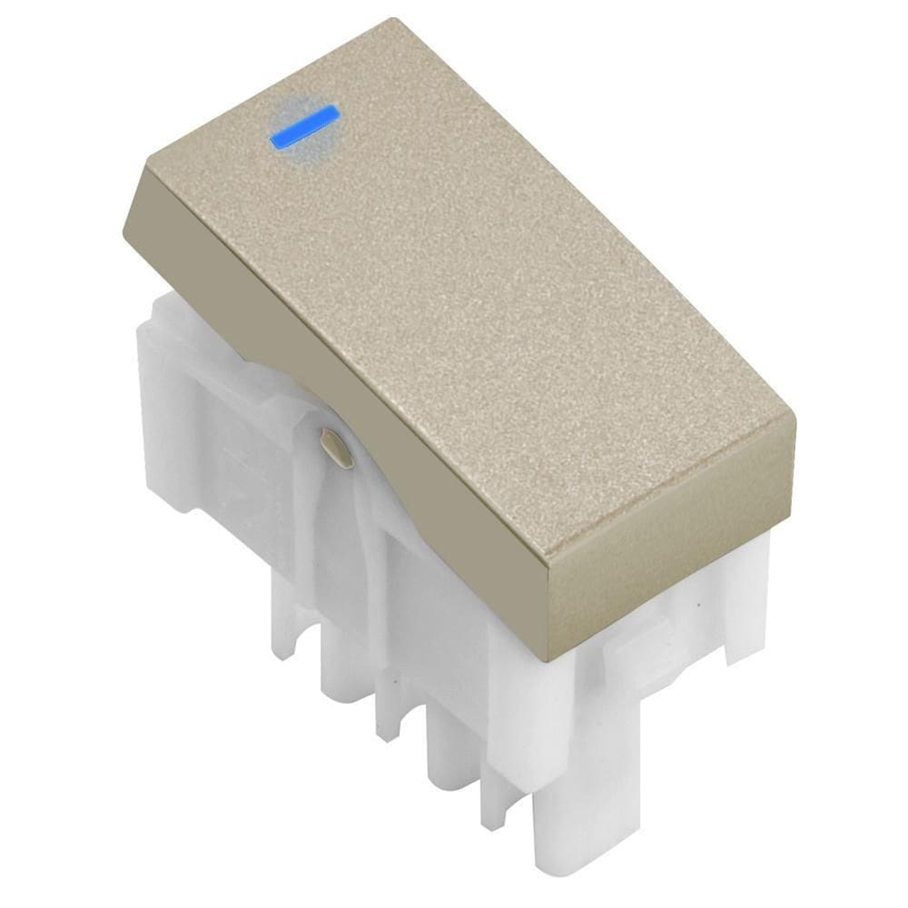 Módulo interruptor simples / led - inova champanhe