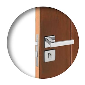 Fechadura Para Porta Externa Roseta Concept 408 Cromada Pado 40mm