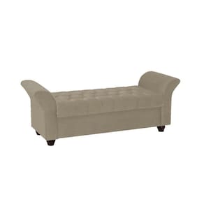 Recamier Divã Morabe P04 140 Cm Suede Bege Tca 941