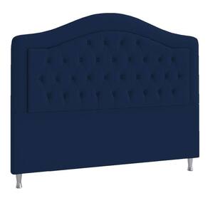 Cabeceira Solteiro ághata P04 90 Cm Suede Azul Marinho Tca 948