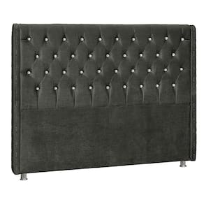 Cabeceira Queen Tóquio P04 160 Cm Suede Cinza Escuro Tca 958