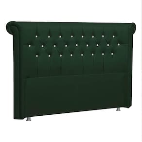 Cabeceira Casal Brescia P04 140 Cm Suede Verde Tca 947