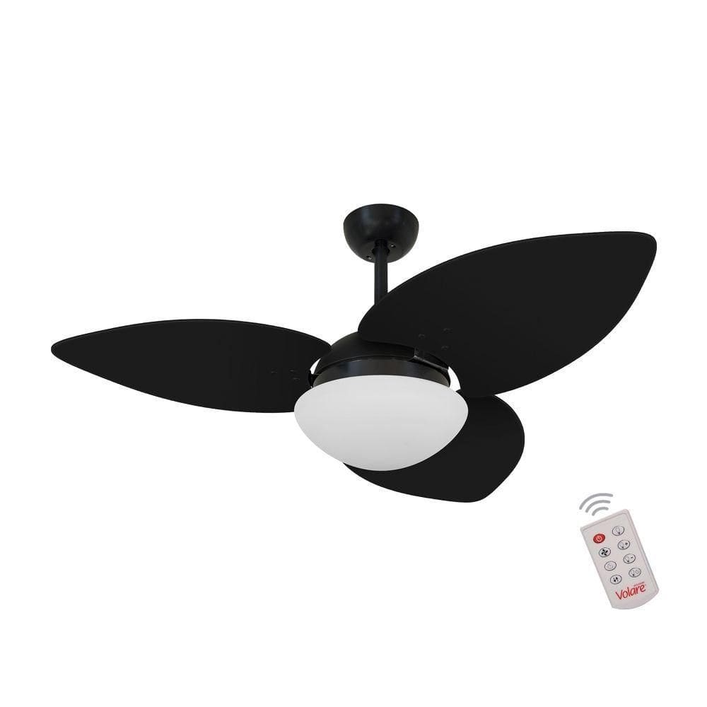 Ventilador De Teto Dormamu Nero 3 Pás Preto 127v C/ Controle