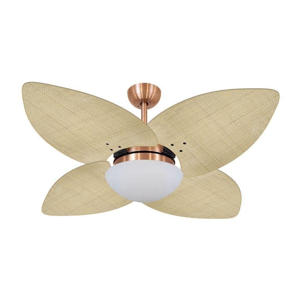 Ventilador De Teto Dormamu Cobre 4 Pés Palmae Natural 220v