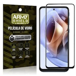 Película de vidro moto g41 cobre a tela toda armyshield