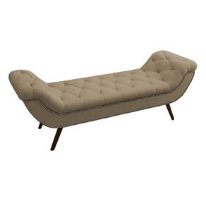 Recamier Divã Odessa P04 195 Cm Suede Bege Tca 941