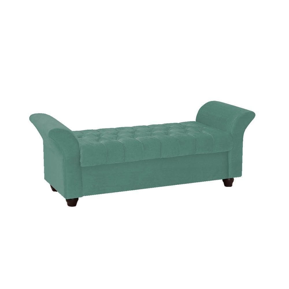 Recamier Divã Morabe P04 160 Cm Suede Turquesa Tca 946