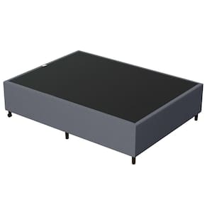 Base Para Cama Box Casal 138X188Cm Hit Suede Cinza