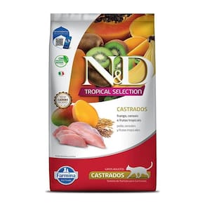 Ração seca n&d tropical selection frango, cereais e frutas