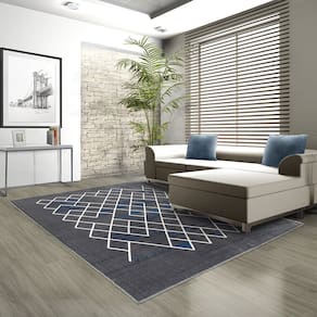 Tapete 150x200cm Lyre Supreme Tapetes São Carlos Anil
