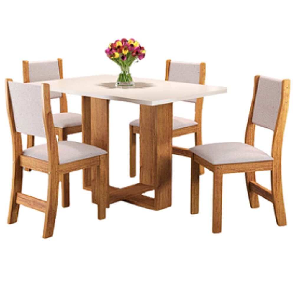 Mesa De Jantar Magic Com 4 Cadeiras Viero
