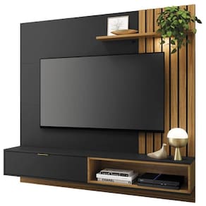 Painel para Tv Home SuspensoTocantins 1.8 Preto Acetinado Noce Milano - Colibri