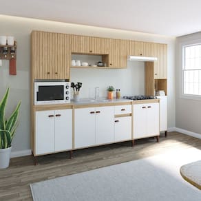 Cozinha Torino 8 - 290 X 220 X 51,5 MEL / OFF WHITE