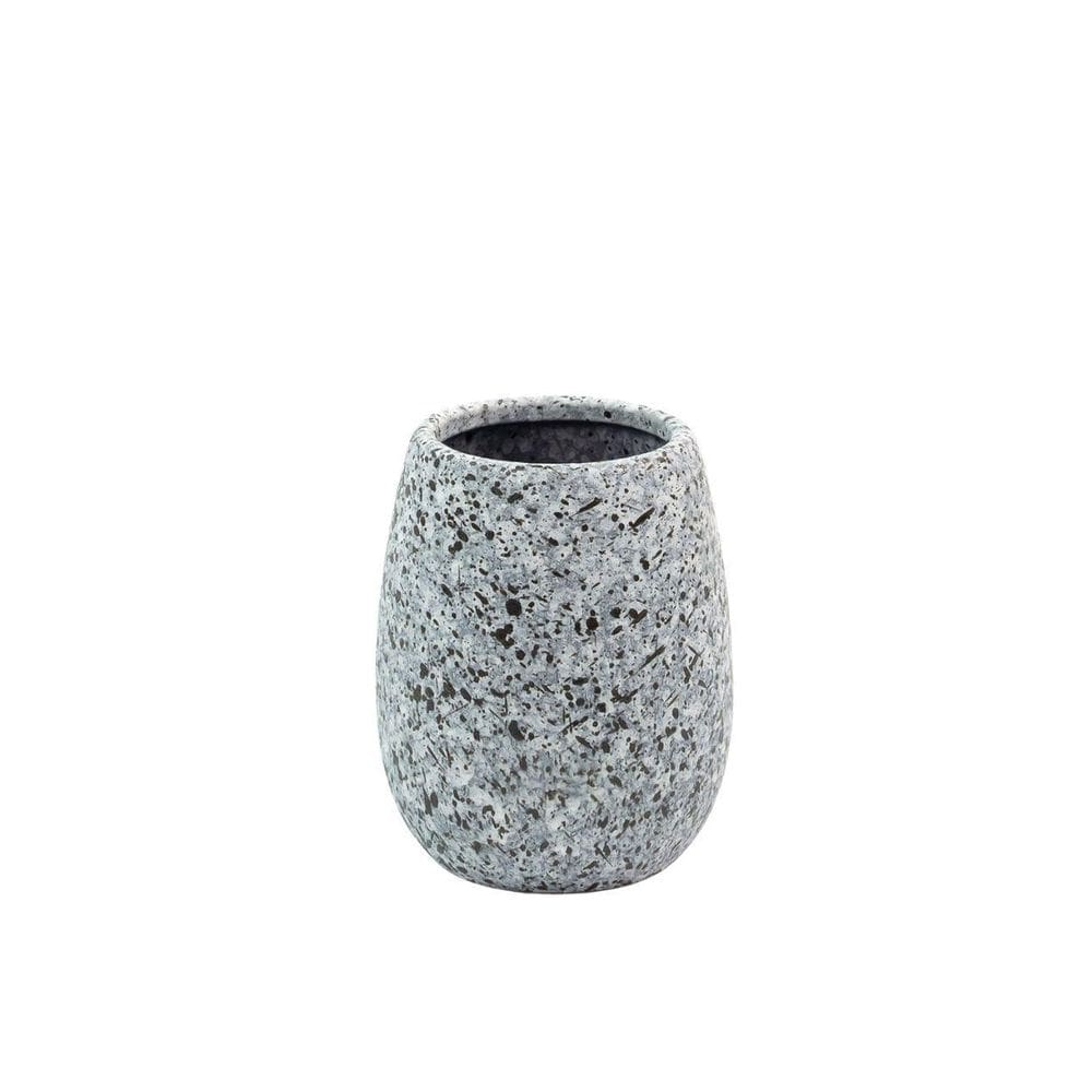 Porta-escova em cerâmica granilite cinza
