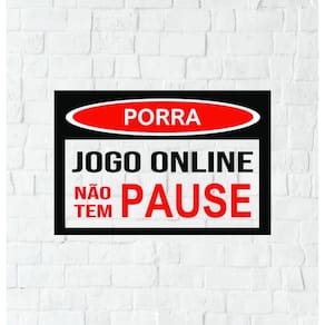 Placa de sinalização mdf jogo online não tem pause