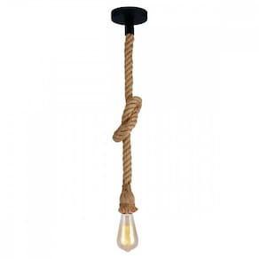 Lustre pendente bravalumi corda rustic e27 bivolt