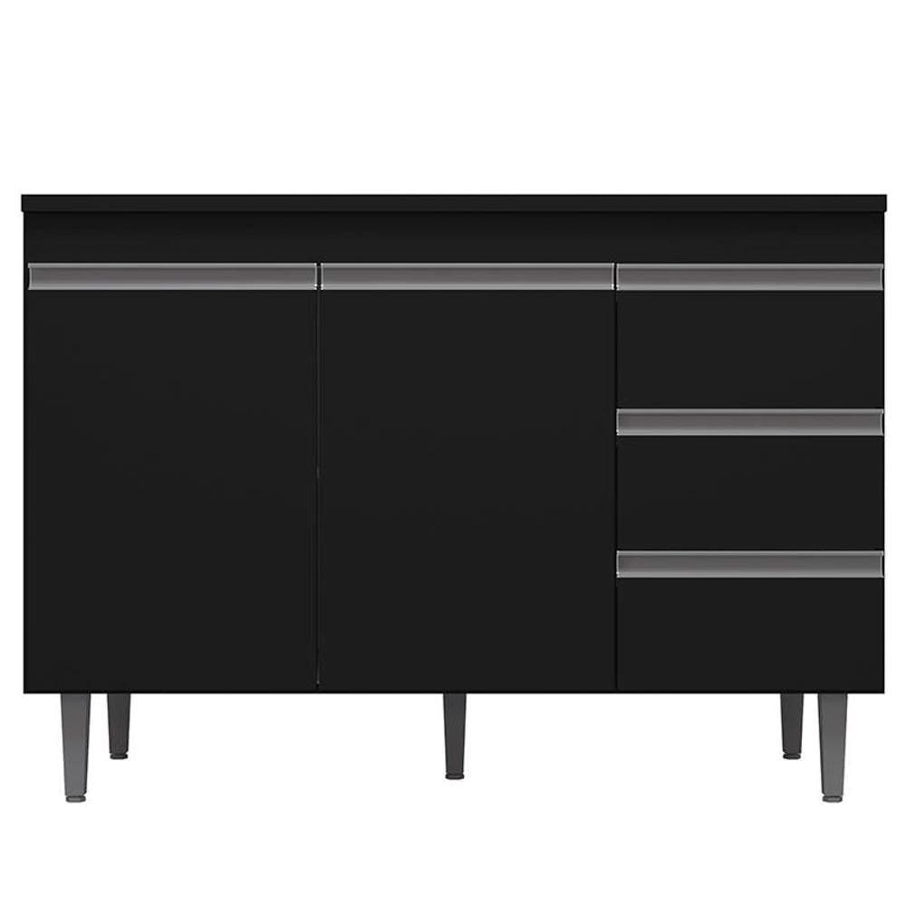 Balcão de Pia Andréia 120 cm Preto – AJL