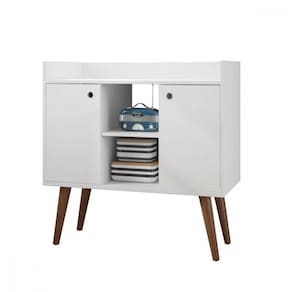 Buffet Aparador De Café Cairo 2 Portas Fiorello Branco Brilho