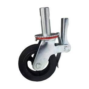 Rodizio para andaime roda borracha 150 mm com freio
