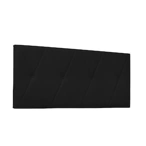 Cabeceira Aquilla Cama Box Solteiro 90Cm Corino Preto