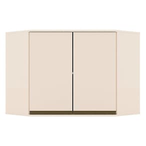 Armário Aéreo Canto Oblíquo 2 Portas Évelin Off White – Henn