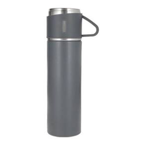 Garrafa térmica caneca 450ml aço inox - cinza