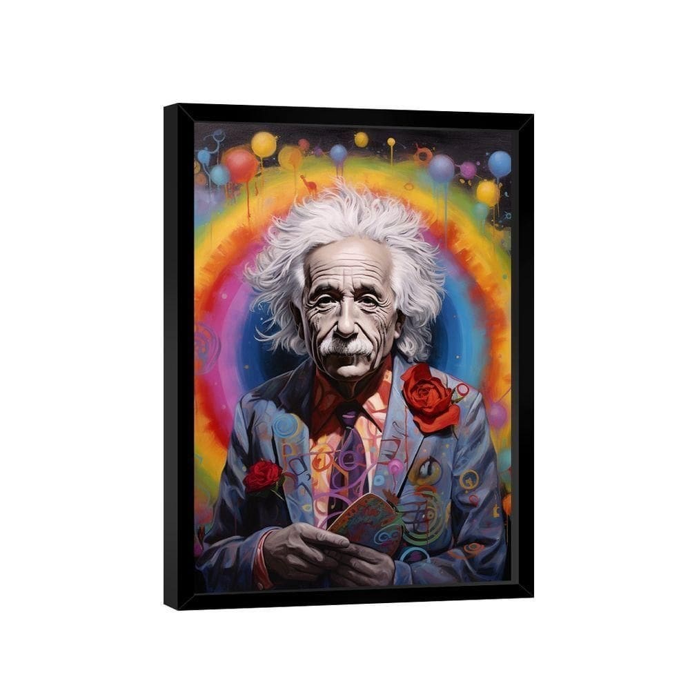 Quadro Albert Einstein Colorido -- Br Artes