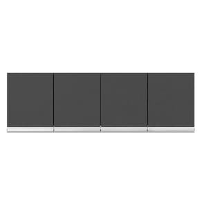 Armário Aéreo para Cozinha Andréia 4 Portas 150 cm Cinza Fosco - AJL