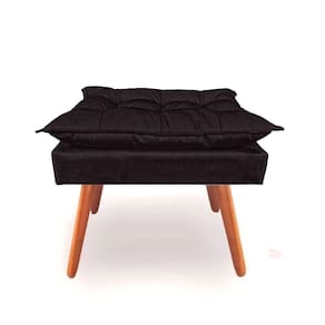 Puff opala pés palito -suede preto / black