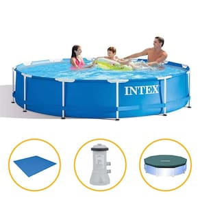 Piscina Intex 6.503 Litros Estrutural Armação com Filtro 220v Capa e Forro