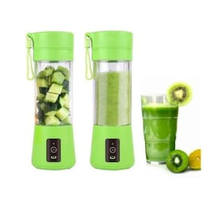 Liquidificador shake juice cup portátil com usb verde