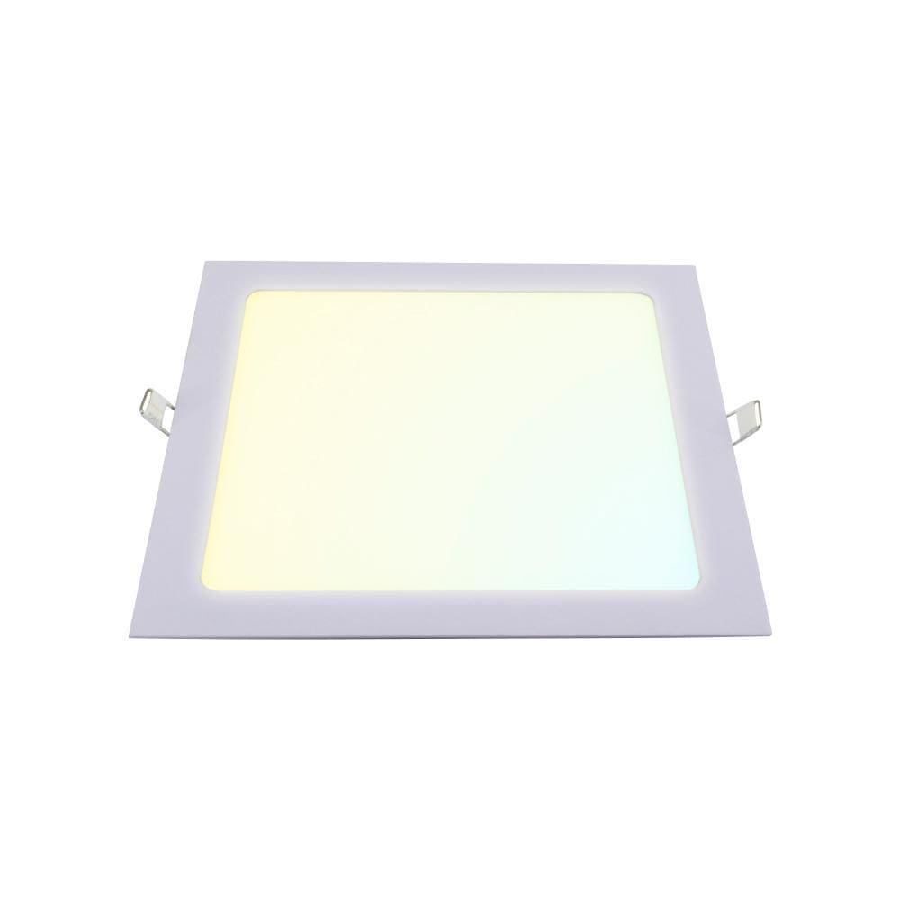 Painel led smart wi-fi quadrado embutir 24w 2700k+65000k