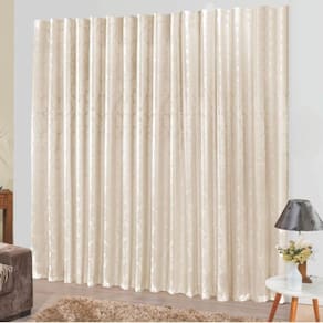 Cortina tropical jacquard 3,00 x 2,70 trilho suisso - palha