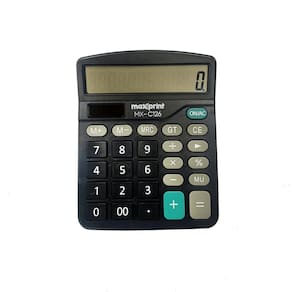 Calculadora de mesa 12 dígitos mx-c126 - maxprint