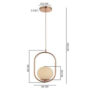 Lustre pendente bravalumi pérola mond globo e27 bivolt
