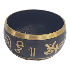 Sino tibetano com bastão de madeira liga de 7 metais 10.5cm