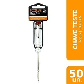 Chave Teste 100-500V FoxLux - Embalagem com 50 Unidades
