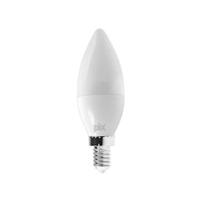 Lâmpada Led Pix Vela Leitosa 3w E14 Bivolt 2400k Luz Quente