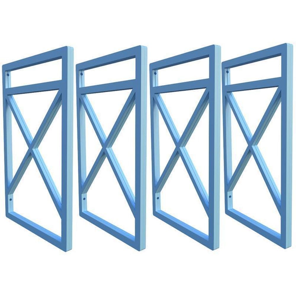 Suporte para prateleira estilo industrial 04 un. azul