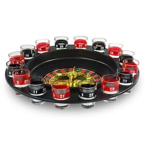 Jogo de cassino roleta shot drink com 16 copos para drink