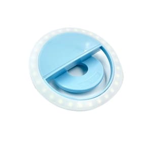 Kit 2 clipe anel universal selfie celular ring light azul
