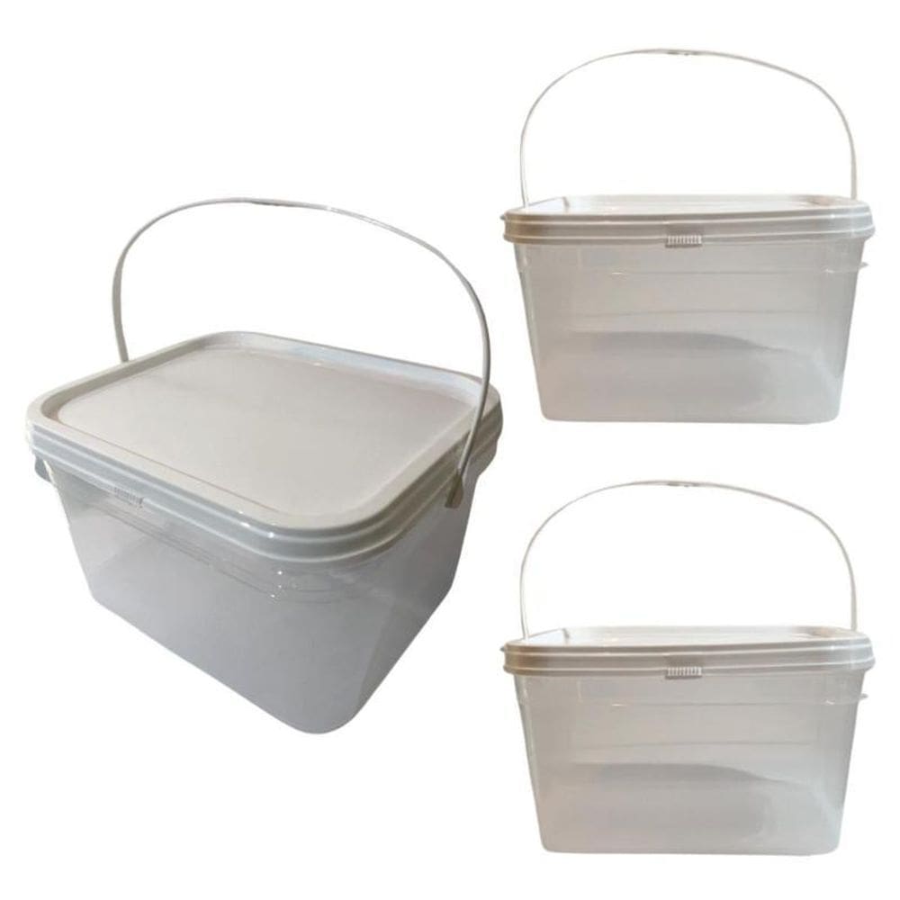 Balde para utensílios de cozinha transparente 2.4l 03 - pçs