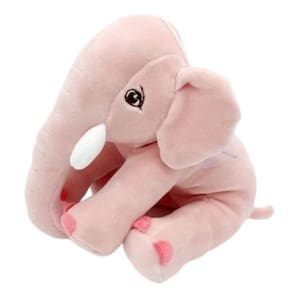 Elefante filhote rosa pelúcia 16cm animal selva floresta