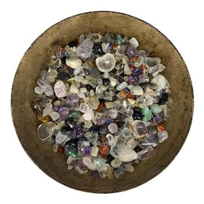 Pedra roladas naturais cascalho  mista pacote 200g