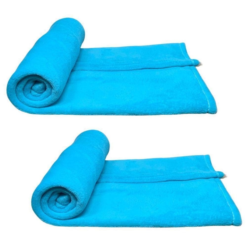 Kit 2 mantas pet cor azul