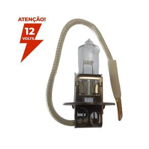 Lâmpada h3 halógena 12v - 55w - base pk22s branca