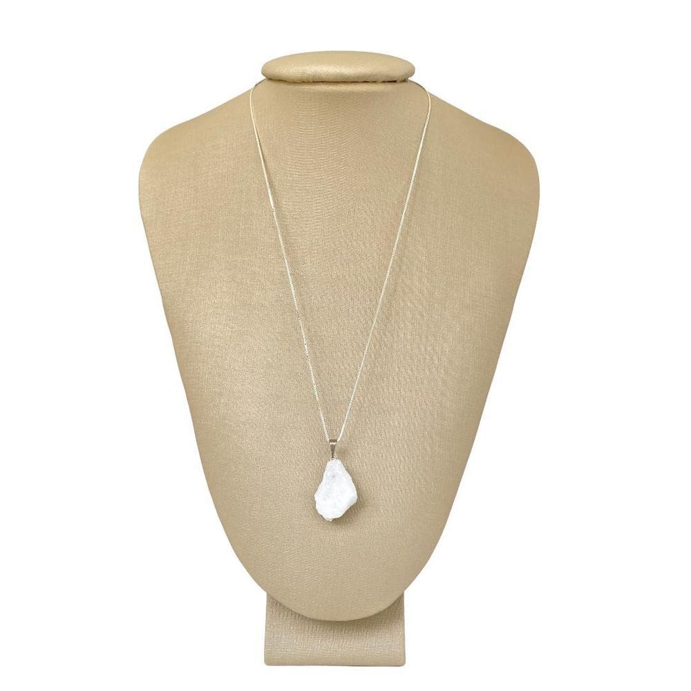 Colar prata 925 howlita bruta legítima ponte vecchio joias