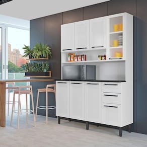Kit de Cozinha Compacta Branco em Aço 8 Pt 2 Gt Florença